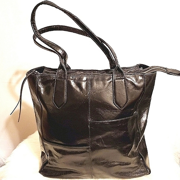 HOBO The Original Large Classic Black Leather Soulder Tote - Picture 1 of 10